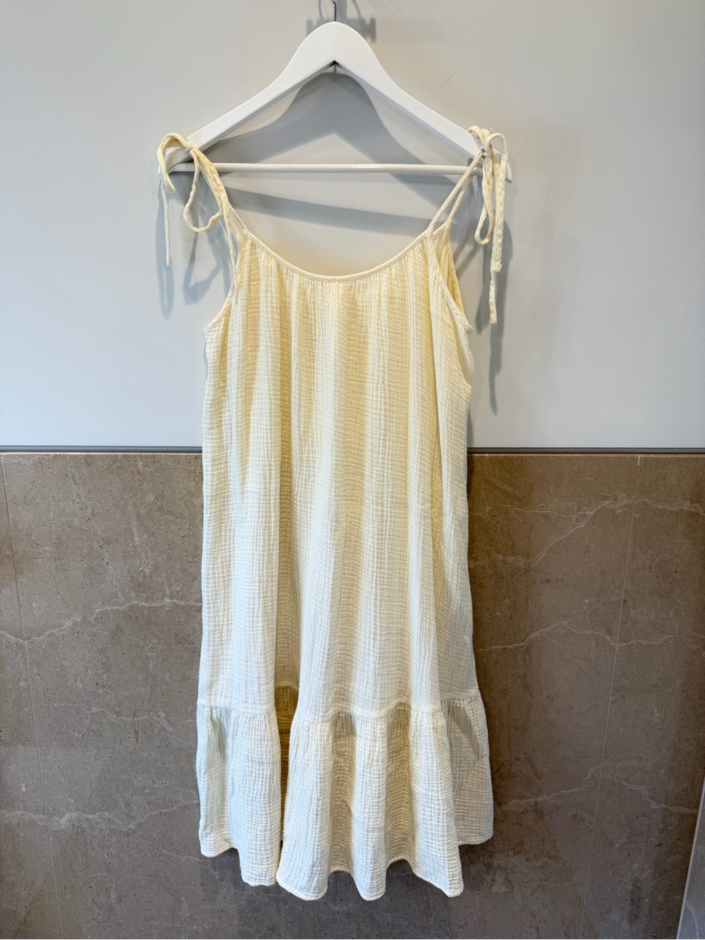 Like New - Honorine Lilou Cream Tie-Shoulder Sundress (M)
